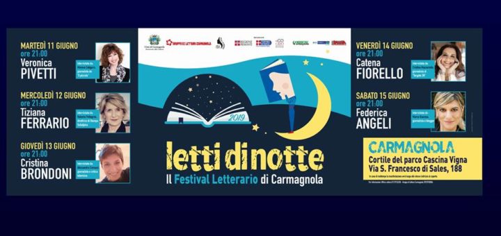 Letti di Notte 2019 Festival letterario di Carmagnola