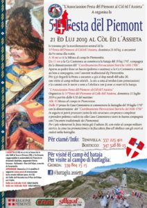 Festa del Piemonte 21 luglio 2019 Colle dell' Assietta