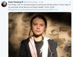 Greta Thunberg Twitter Torino
