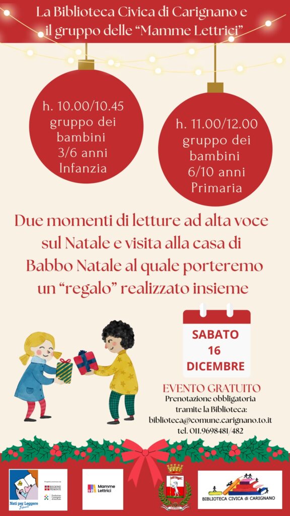 Natale Biblioteca Carignano 2023